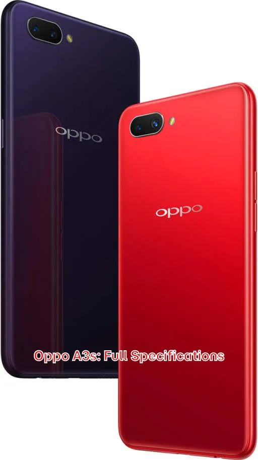 Oppo A3s: Full Specifications