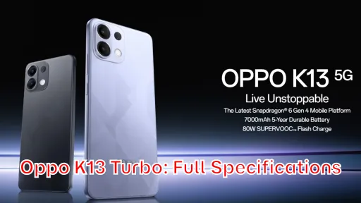 Oppo K13 Turbo: Full Specifications