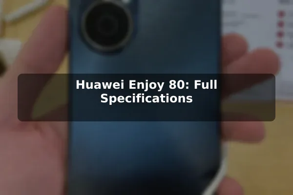 Huawei Enjoy 80: Full Specifications