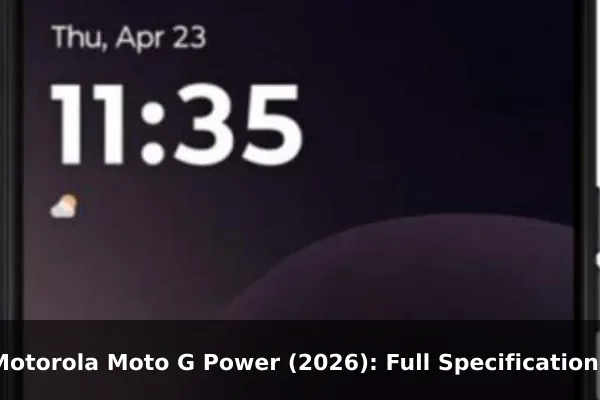 Motorola Moto G Power (2026): Full Specifications