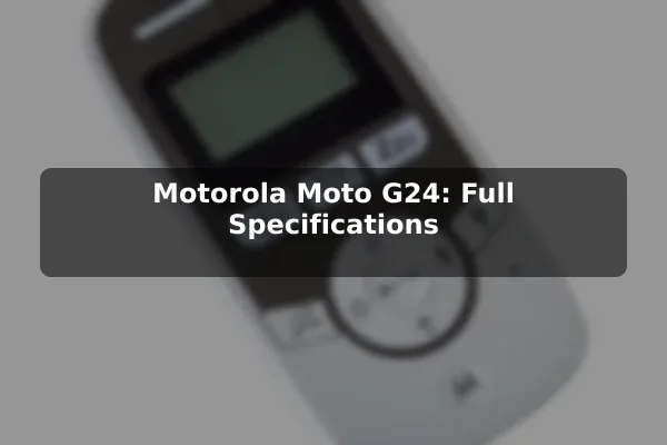 Motorola Moto G24: Full Specifications
