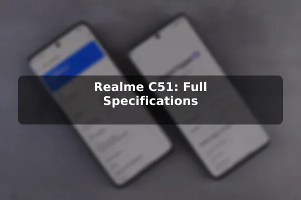 Realme C51: Full Specifications